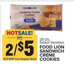 Food Lion FOOD LION SANDWICH CREME COOKIES offer