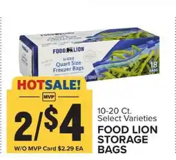 Food Lion Food Lion Storage Bags offer