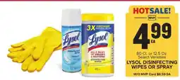 Food Lion Lysol Disinfecting Wipes or Spray offer