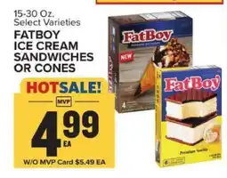 Food Lion FatBoy Ice Cream Sandwiches or Cones offer