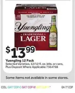Stop&Shop Yuengling 12 Pack offer