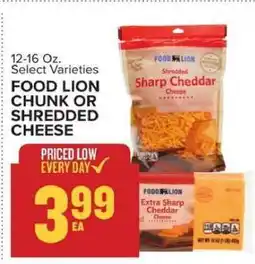 Food Lion Food Lion Chunk or Shredded Cheese offer