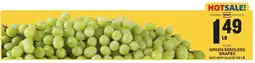 Food Lion Green Seedless Grapes offer