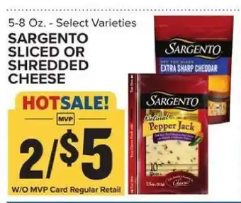 Food Lion Sargento Sliced or Shredded Cheese offer