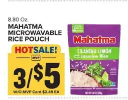 Food Lion Mahatma Microwavable Rice Pouch offer