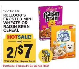 Food Lion Kellogg's Frosted Mini Wheats or Raisin Bran Cereal offer