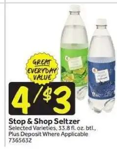 Stop&Shop Stop & Shop Seltzer offer