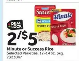 Stop&Shop Minute or Success Rice offer