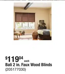 The Home Depot Bali 2 in. Faux Wood Blinds offer