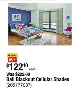 The Home Depot Bali Blackout Cellular Shades offer