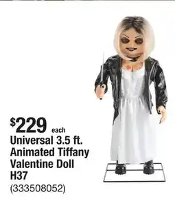 The Home Depot Universal 3.5 ft. Animated Tiffany Valentine Doll H37 offer
