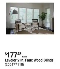 The Home Depot Levolor 2 in. Faux Wood Blinds offer