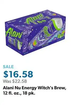 Sam's Club Alani Nu Energy Witch's Brew, 12 fl. oz., 18 pk offer