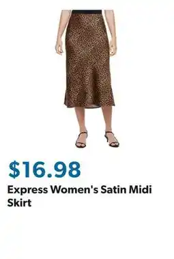 Sam's Club Express Women's Satin Midi Skirt offer