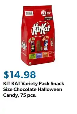 Sam's Club KIT KAT Variety Pack Snack Size Chocolate Halloween Candy, 75 pcs offer