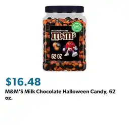 Sam's Club M&M'S Milk Chocolate Halloween Candy, 62 oz offer