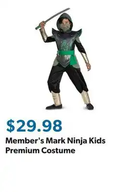 Sam's Club Member's Mark Ninja Kids Premium Costume offer