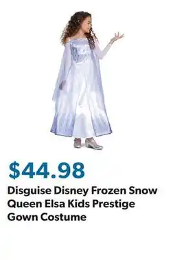 Sam's Club Disguise Disney Frozen Snow Queen Elsa Kids Prestige Gown Costume offer