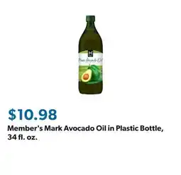 Sam's Club Member's Mark Avocado Oil in Plastic Bottle, 34 fl. oz offer