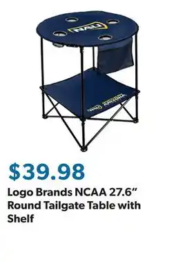 Sam's Club Logo Brands NCAA 27.6 Round Tailgate Table with Shelf offer