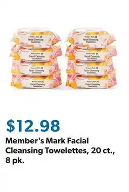 Sam's Club Member's Mark Facial Cleansing Towelettes, 20 ct., 8 pk offer