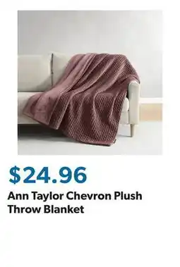 Sam's Club Ann Taylor Chevron Plush Throw Blanket offer