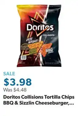 Sam's Club Doritos Collisions Tortilla Chips BBQ & Sizzlin Cheeseburger, 18.375 oz offer