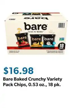 Sam's Club Bare Baked Crunchy Variety Pack Chips, 0.53 oz., 18 pk offer
