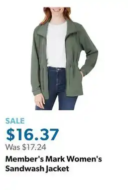 Sam's Club Member's Mark Women's Sandwash Jacket offer