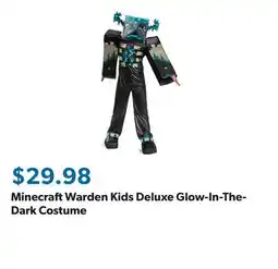 Sam's Club Minecraft Warden Kids Deluxe Glow-In-The-Dark Costume offer