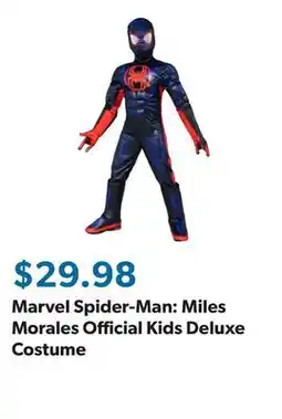 Sam's Club Marvel Spider-Man: Miles Morales Official Kids Deluxe Costume offer