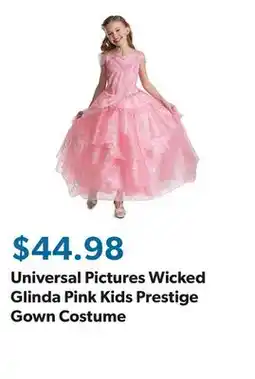 Sam's Club Universal Pictures Wicked Glinda Pink Kids Prestige Gown Costume offer