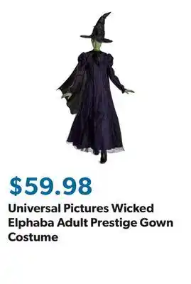 Sam's Club Universal Pictures Wicked Elphaba Adult Prestige Gown Costume offer