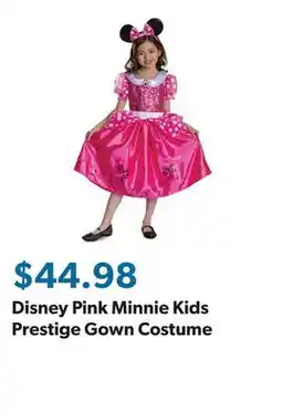 Sam's Club Disney Pink Minnie Kids Prestige Gown Costume offer