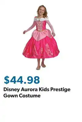 Sam's Club Disney Aurora Kids Prestige Gown Costume offer