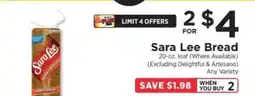 ShopRite Sara Lee Bread offer