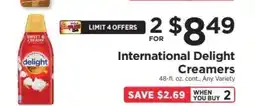 ShopRite International Delight Creamers offer