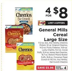 ShopRite General Mills Cereal Large Size offer