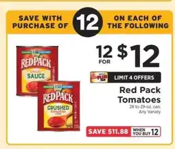 ShopRite Red Pack Tomatoes offer