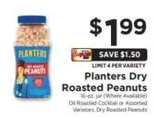 ShopRite Planters Dry Roasted Peanuts offer