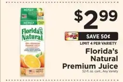 ShopRite Florida's Natural Premium Juice offer