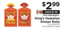 ShopRite King's Hawaiian Dinner Rolls offer