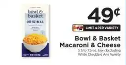 ShopRite Bowl & Basket Macaroni & Cheese offer