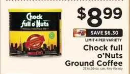 ShopRite Chock full O'Nuts Ground Coffee offer
