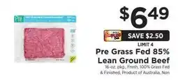 ShopRite Pre Grass Fed 85% Lean Ground Beef offer