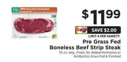 ShopRite Pre Grass Fed Boneless Beef Strip Steak offer