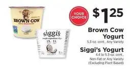 ShopRite Brown Cow Yogurt / Siggi’s Yogurt offer