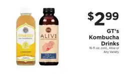 ShopRite GT's Kombucha Drinks offer