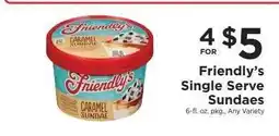 ShopRite Friendly's Single Serve Sundaes offer