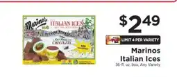 ShopRite Marinos Italian Ices offer